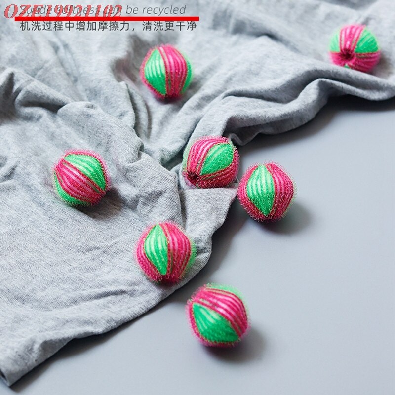 6pcs Hair Grabbing Laundry Washing Ball Magic Hair Removal Laundry Ball Washing Machine Cleaning Ball Grabs Fuzz Nylon Plastic