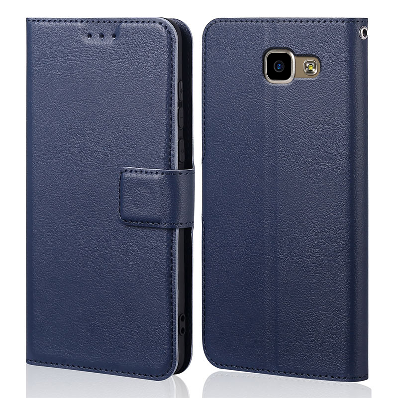 For Samsung A3 Case Wallet PU Leather Silicone Cover Phone Case For Samsung Galaxy A3 A310 A310F SM-A310F Case Flip 6: Navy Blue
