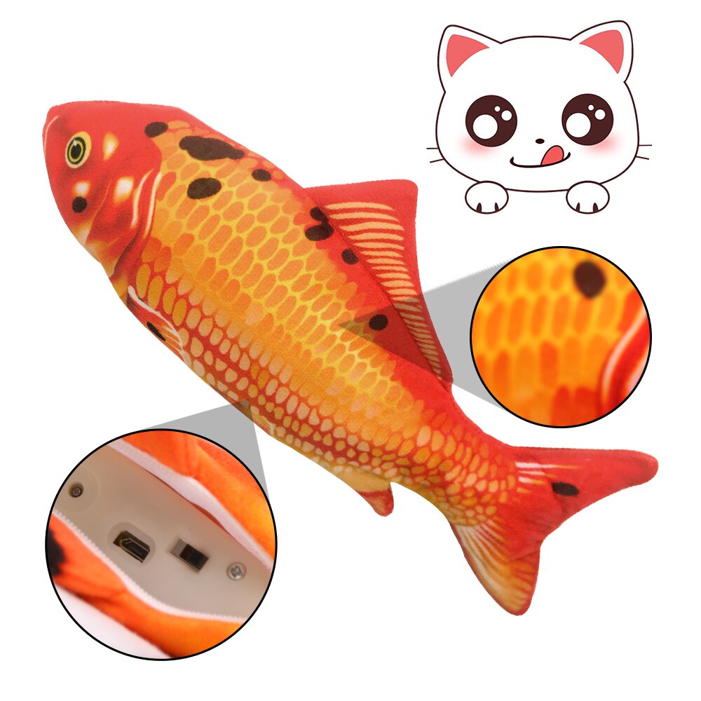 Elektronisch kattenspeelgoed, elektrisch usb-oplaadsimulatie, visspeelgoed voor honden, katten, kauwen, spelen, bijtbenodigdheden, dropshipping