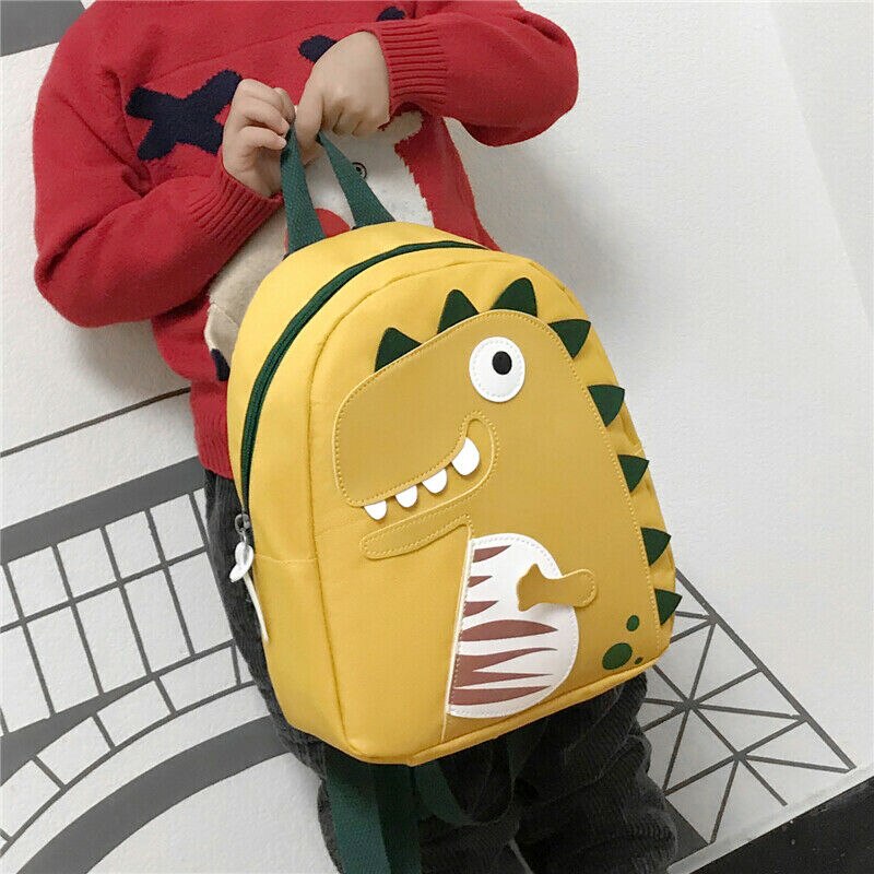 Mochila de dinosaurio de dibujos animados para niños y niñas, morral escolar