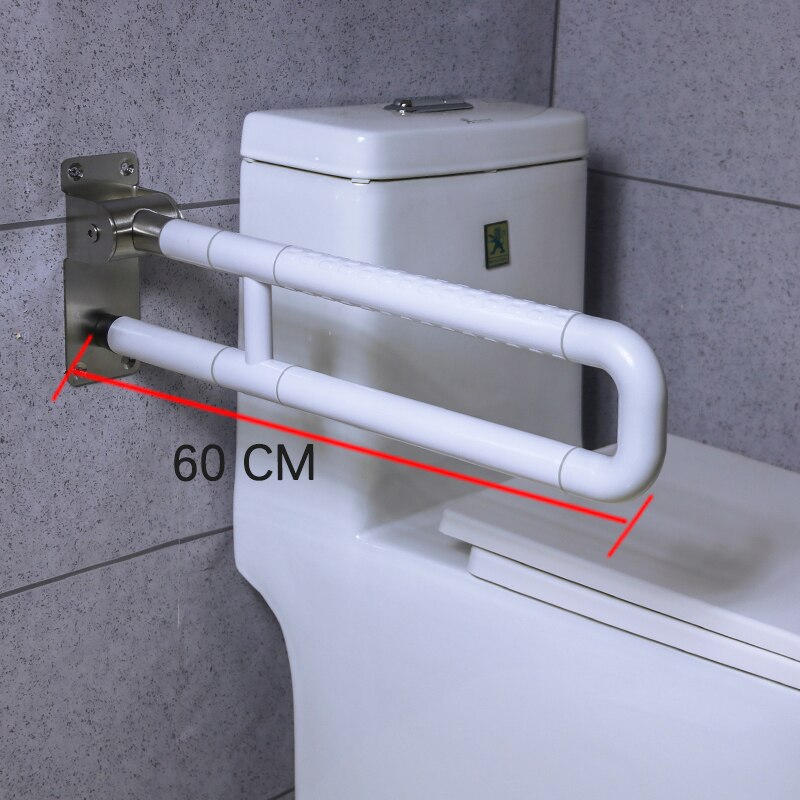 Leuning Wc Veiligheid Handvat Activiteit Opvouwbare Wc Handvat Bar Oude Man Anti-Slip Vloer Uitgeschakeld Barrière Wc Barrière-gratis T: WHITE