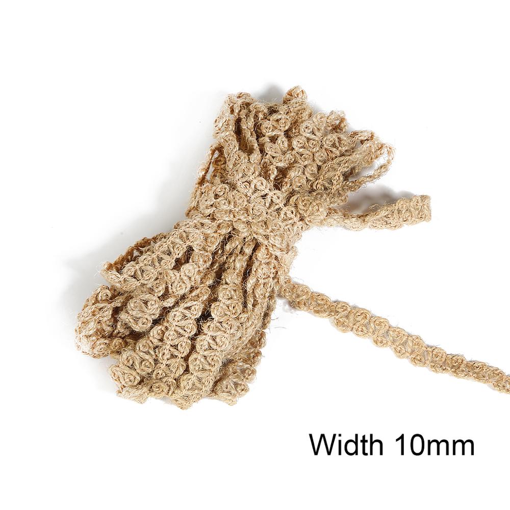5M DIY Craft Vintage Natural Hessian Jute Twine Rope Wedding Party Burlap Ribbon Decor Home Spool Festival Scrapbooking: Style 9
