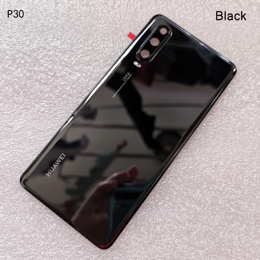Original bakre glasskydd för huawei  p30 pro  p30 pro hölje batteri bakdörr reservdelar+ lim+kamera blixt lins vog