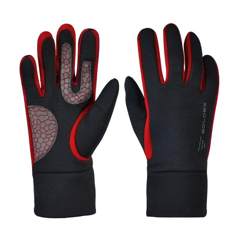 Guantes de esquí para hombre y mujer, manoplas para nieve, Snowboard, moto de nieve, montar en moto, manoplas calientes para invierno, novedad de: red / L