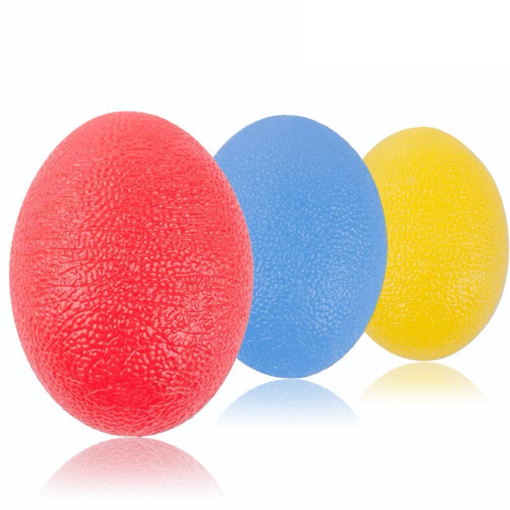 Silicone Gel Egg Stress Ball Hand Relax Squeeze Relief Adults Toy Fitness Expander Gripper Wrist Finger Exerciser Trainer Power