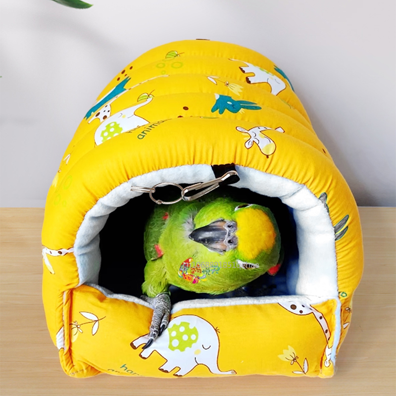 Cama para pájaros con estampado bonito, Mini jaula para conejo, estera para ardilla, nido de conejillo de indias, casa para hámster, Animal PEQUEÑO, cama para dormir, jaula colgante para mascotas, 1 ud.