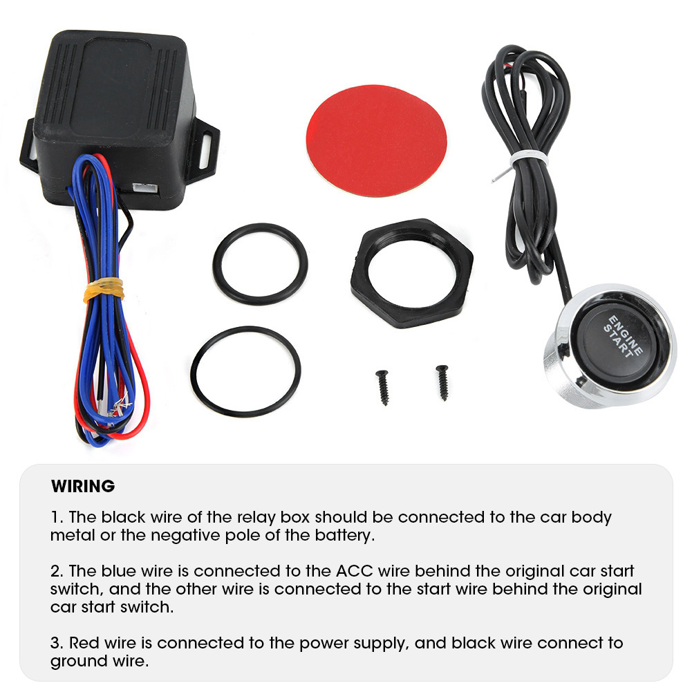 Auto Motor Start Stop Drukknop Ontsteking Starter Kit Auto Modificatie Accessoire Direct Op Contactslot Start Motor