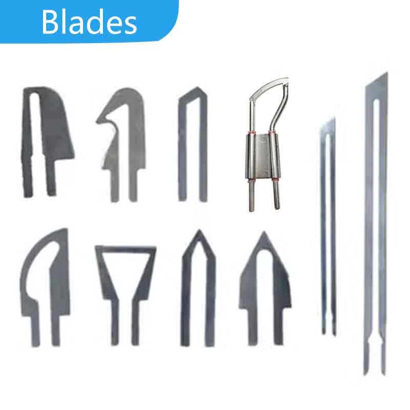 Lame de coupe chaude pour corde en tissu, couteau chauffant électrique, accessoires de coupe, couteau à rainurer en mousse, lame droite pour couper le Nylon