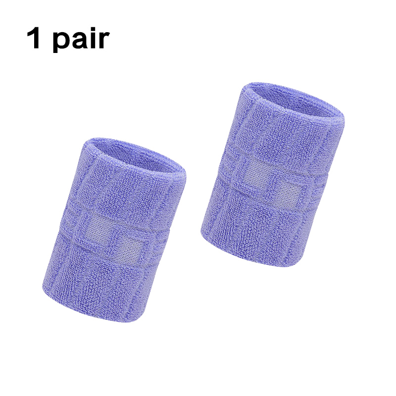 1 paio di braccialetti elastici in cotone supporto per polso da cestino avvolge gli uomini bambini palestra fitness Powerlifting tennis assorbimento del sudore: MULTI