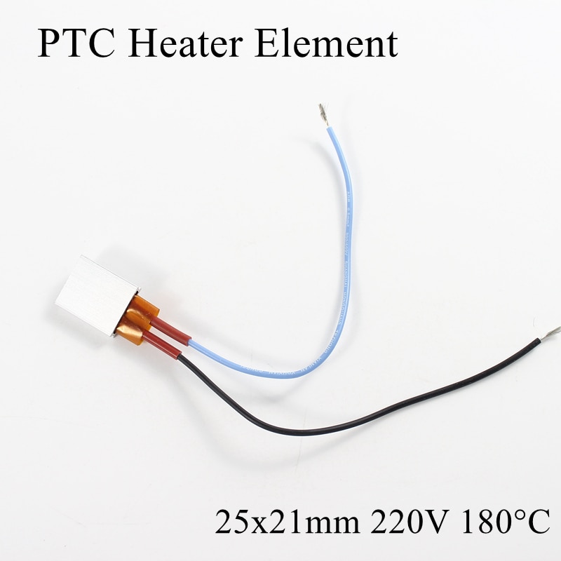 25x21mm 220 V 180 Grad Celsius Aluminium PTC Heizung Element Konstante Thermostat Thermistor Luft Heizung Sensor Mit Hülse 25*21mm