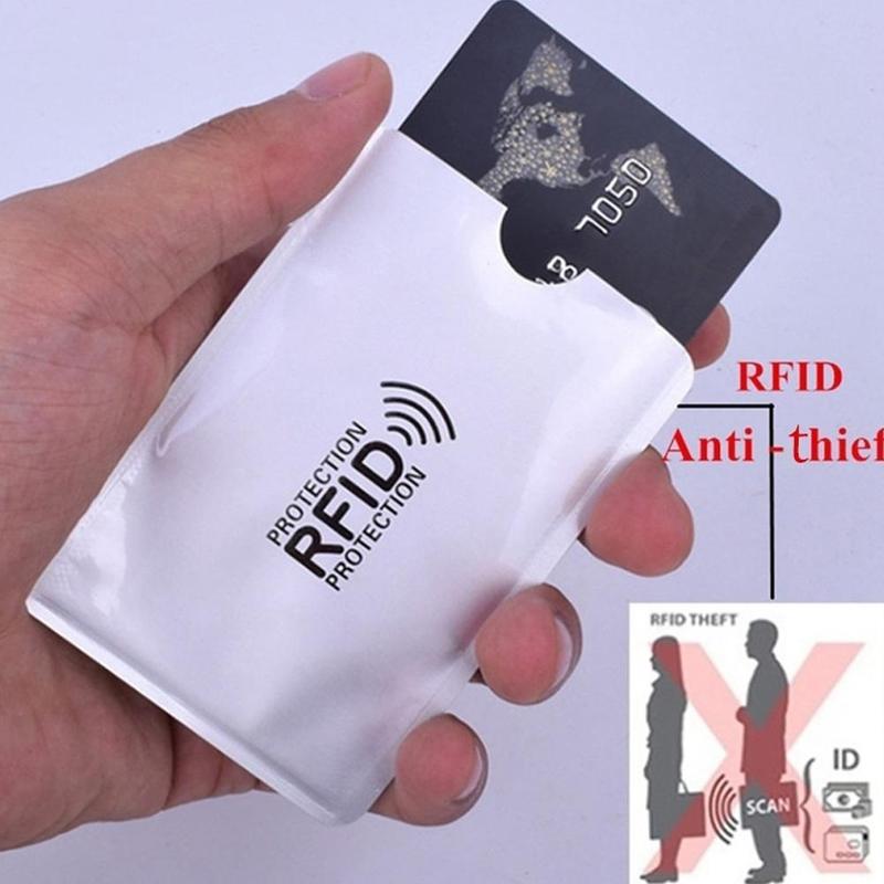 10 pcs Card Protector Holder Safe Bank Card Case Aluminum Metal Theft Protection Minimalist Wallet