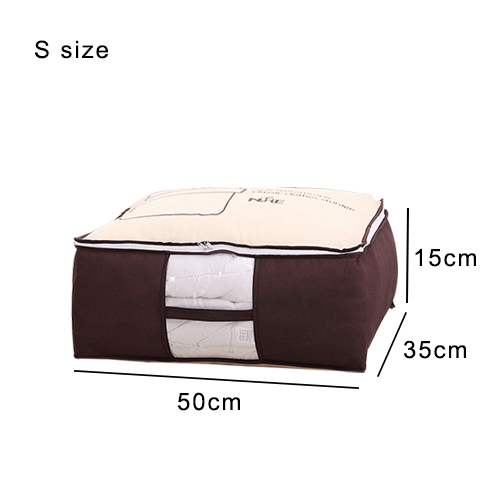 neue vlies Kleidung Lagerung Tasche Schrank Wandschrank Organizer Klapp Gewand Decke Lagerung Tasche für Bettwäsche Decke Kissen: Braun-S