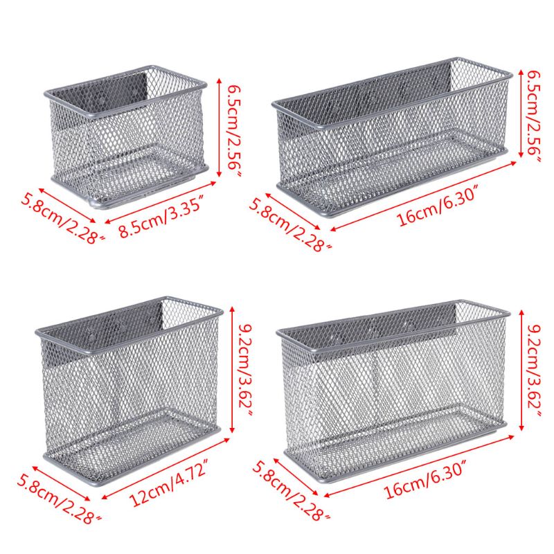 Panier magnétique Durable à maille métallique | Réfrigérateur Durable, panier magnétique, boîte de rangement pour stylo, organisateur de maquillage