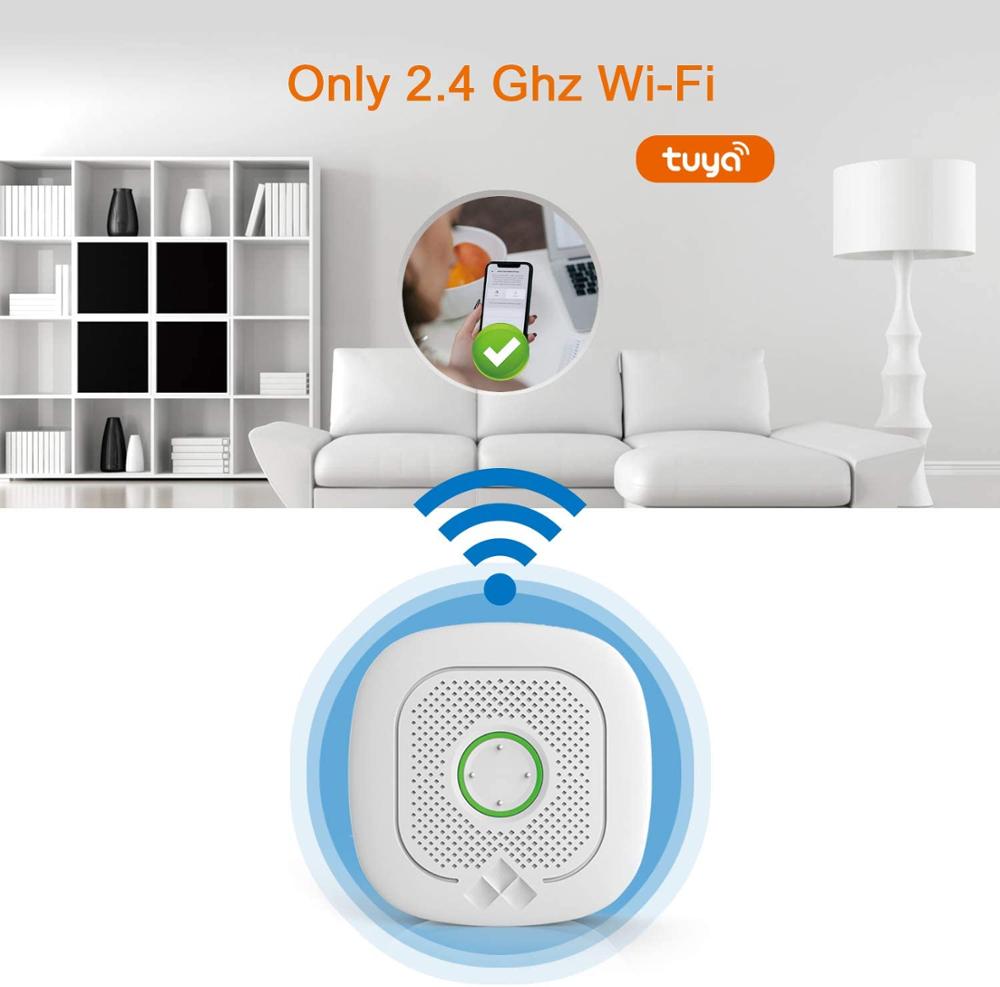Wolf-Guard 3Pcs Smart Life / Tuya Wifi Home Alarm System Kit 433MHz Wireless Siren Emergency Alarming for Elderly / Patient