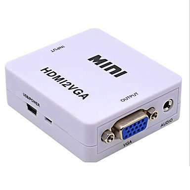 1080P AV to HDMI Converter Box HDMI-compatible to AV RCA CVSB L/R Composite Video AV Converter Adapter for TV VHS VCR DVD: Red