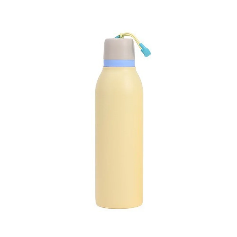 Thermo-Wasserflasche mit Strohhalm, Edelstahl-T... – Grandado