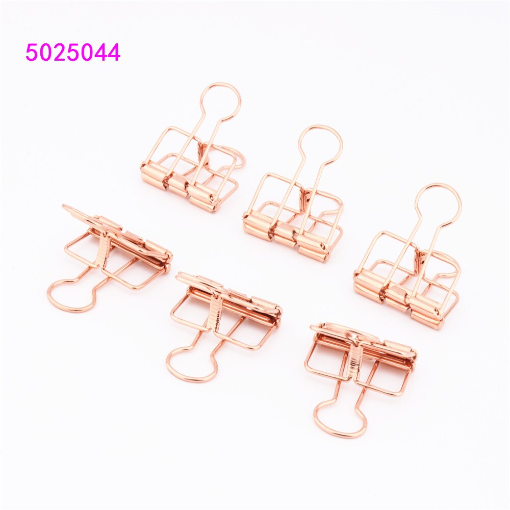 32mm 19mm set roséguld metall pärm klämma klämma pappers bokmärke klämmor student skola kontorsmaterial
