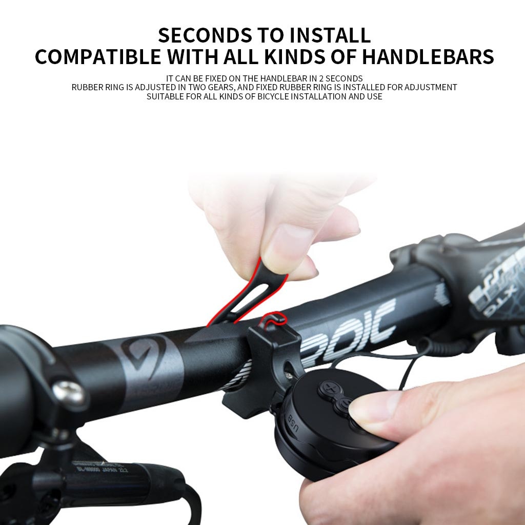 Wasserdichte Fahrrad Glocke USB Elektrische Fahrrad Horn Fahrrad Lenker Ring Glocke Lautstärke Einstellbar Fahrrad Zubehör klangfarbe bicicleta #40