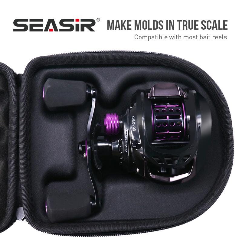 SEASIR Baitcasting Fishing Reel Bag EVA Water Bait Casting Drum Reels Pouch Protective Case Fishing Wheel Bag Left/Right