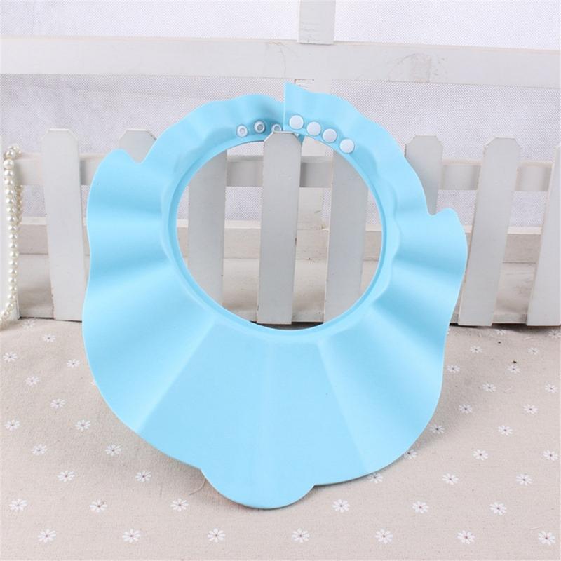 Baby shower storlek justerbar keps barn schampo bad tvätta hår sköld hatt bada bebes tecknat mönster beskyddare babyvård