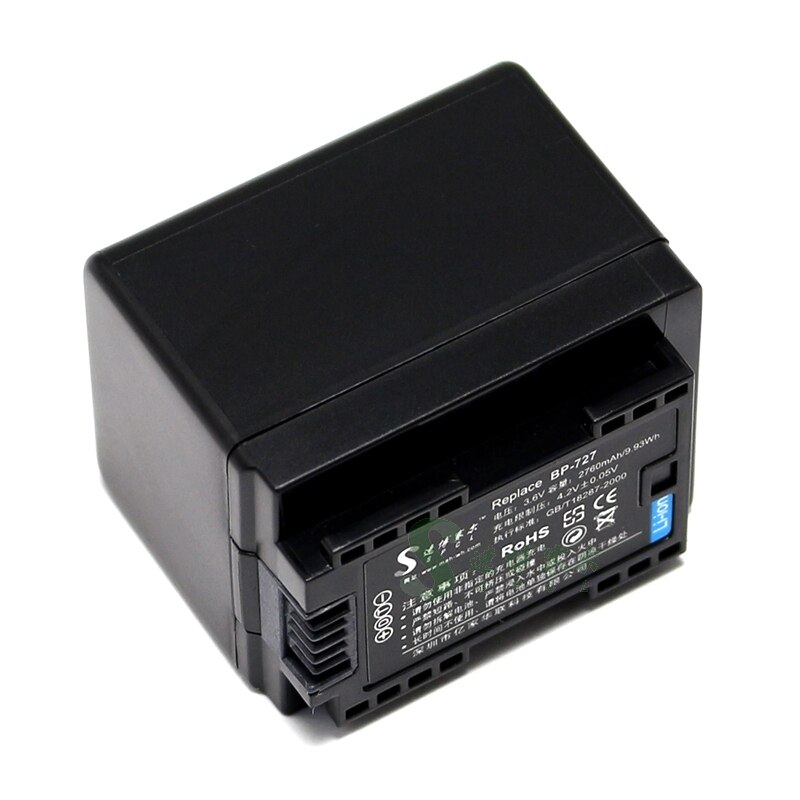 BP-727 Battery for Canon LEGRIA HF R86 R806 R76 R706 R66 R47 R48 R406 R36 R38 R506 M52 M60 Camcorder Compatible BP-709 BP-718