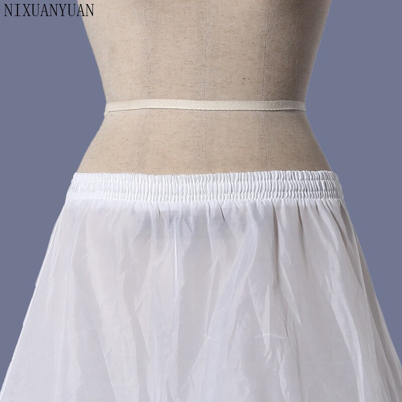 Women White 2 Hoops A-line Wedding Accessories Bridal Crinolines Vestidos De Novia Underskirt Bustle Petticots