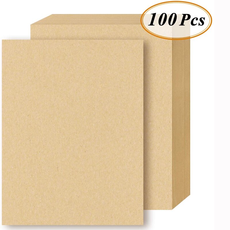 100pcs A4 Kraft Paper Sketchbooks for Drawing Watercolors Paper Painting Craft Paper Thick Paperboard