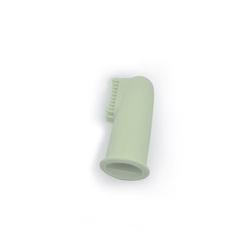 Baby Zachte Vinger Tandenborstel Bpa Gratis Silicone Baby Tand Tanden Schoon Borstel Food Grade Silicone Baby Orale Gezondheidszorg: Light green