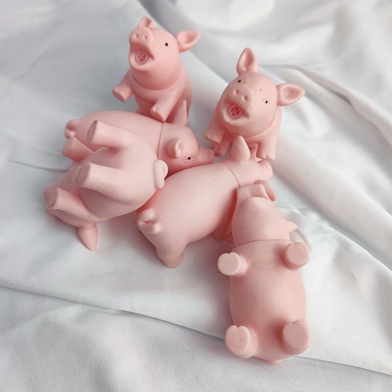 1pc tygge squeaker squeaky play lyd gris skrig simulere interaktiv simuleringsmodel gris hund kat gummi gris legetøj tilbehør