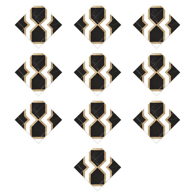 10 piezas 3D piso azulejo Diagonal pared pegatina cuadrado Vintage patrón baño cocina impermeable arte decoración cartel
