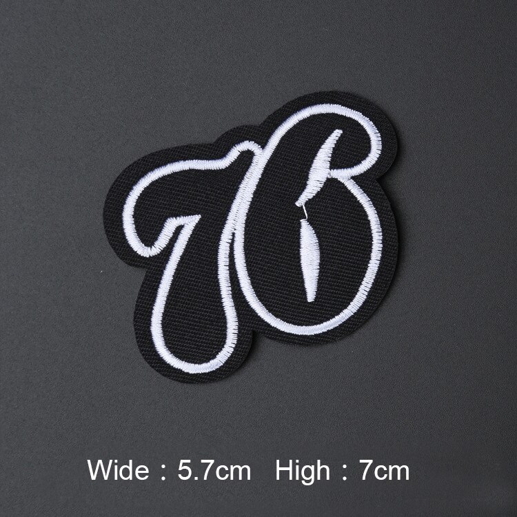 Computer embroidery black and white patch patch clothing accessories badge computer embroidery patch cloth: 5