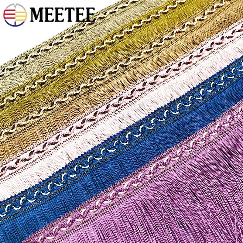 Borlas de costura con flecos para ropa, adornos de encaje, cinta decoditativa de tela, accesorios de vestido DIY, 1 metro, 13cm