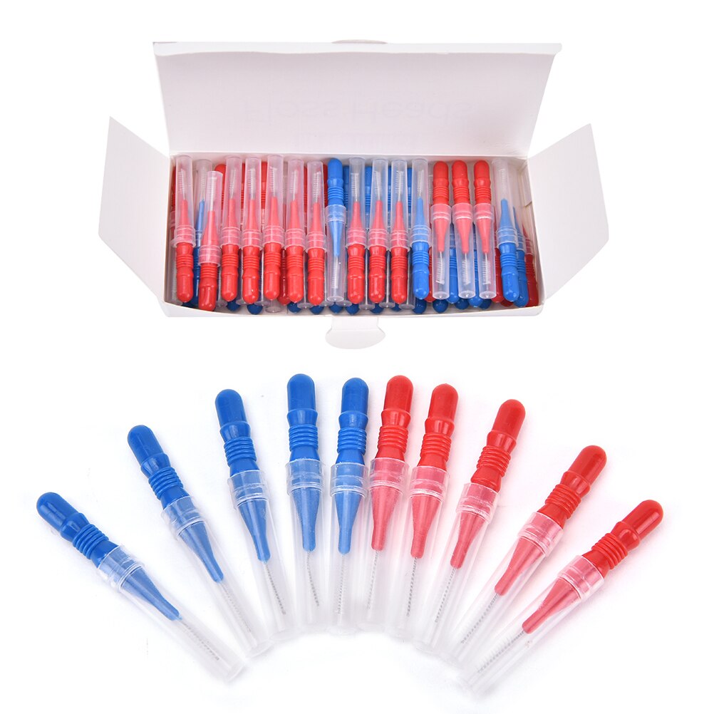 Oral Hygiene Dental Toothpick Tooth Pick Brush Teeth Cleaning Tooth Flossing Head Soft Plastic Interdental Brush