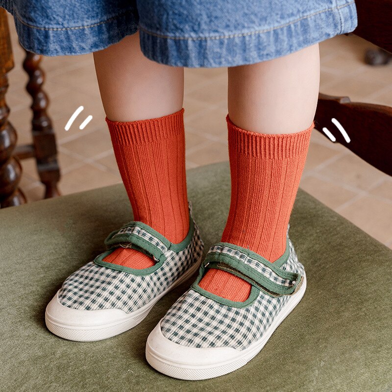 5 Paren/partij Kids Sokken Lente &amp; Herfst Zachte Katoen Effen Kleur Sokken Voor Jongens En Meisjes 1-12 Jaar studenten Sokken Kinderen Sokken