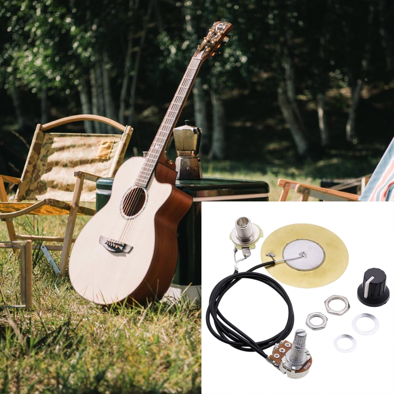 50mm Acoustic Folk Guitar Pickups Acoustic Guitar Ukulele Passive Soundhole Pickup Transducer Easy to Use