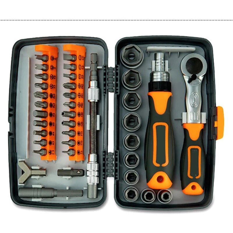 Multifunction Hand Tool Kit Home Screwdriver Set Car Repair Tool Set Auto Maintenance Tire Removal Sleeve Wrench Set Tool