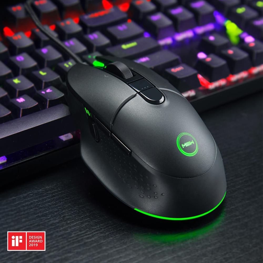 Xiaomi Miiiw 700G USB Wired Gaming Mouse 6 Programmable Buttons 7200DPI Colorful RGB Backlit Computer Gamer Gaming Mouse