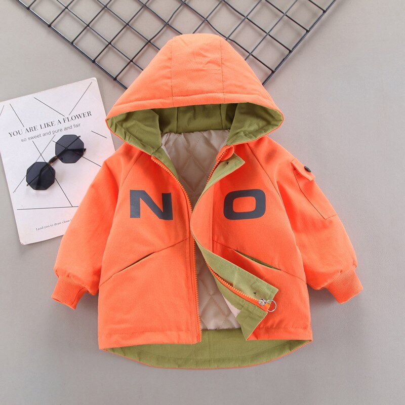 Meninos do bebê quente outerwear inverno da criança de algodão grosso para baixo parkas bebe infantil roupas casuais crianças casacos hodies jaquetas: orange / 24 m