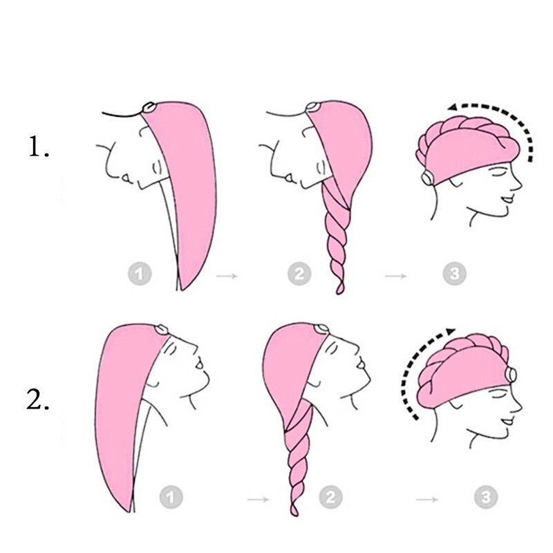 Turban schnell trocken Mikrofaser Haar Handtuch Große Magie Doppel Seite Trockenen Haar Hüte Damen Schlecht Spa Hütte Haar wickeln Schlecht handtuch
