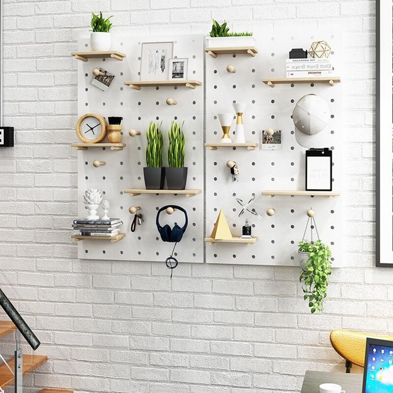 Multi-size Rack DIY Combination Solid Wood Wall-mounted Rack Storage Rack for Bathroom Bedroom Kitchen Storage Rack