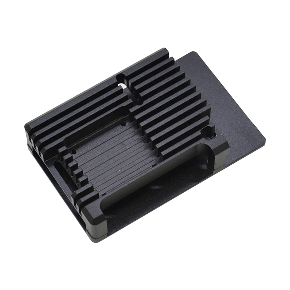 DIY Cooling Box Module Metal Shell Box Aluminum Alloy Raspberry Pi 4B high Aluminum Alloy CNC Shell Ultra-Thin Metal She: Black
