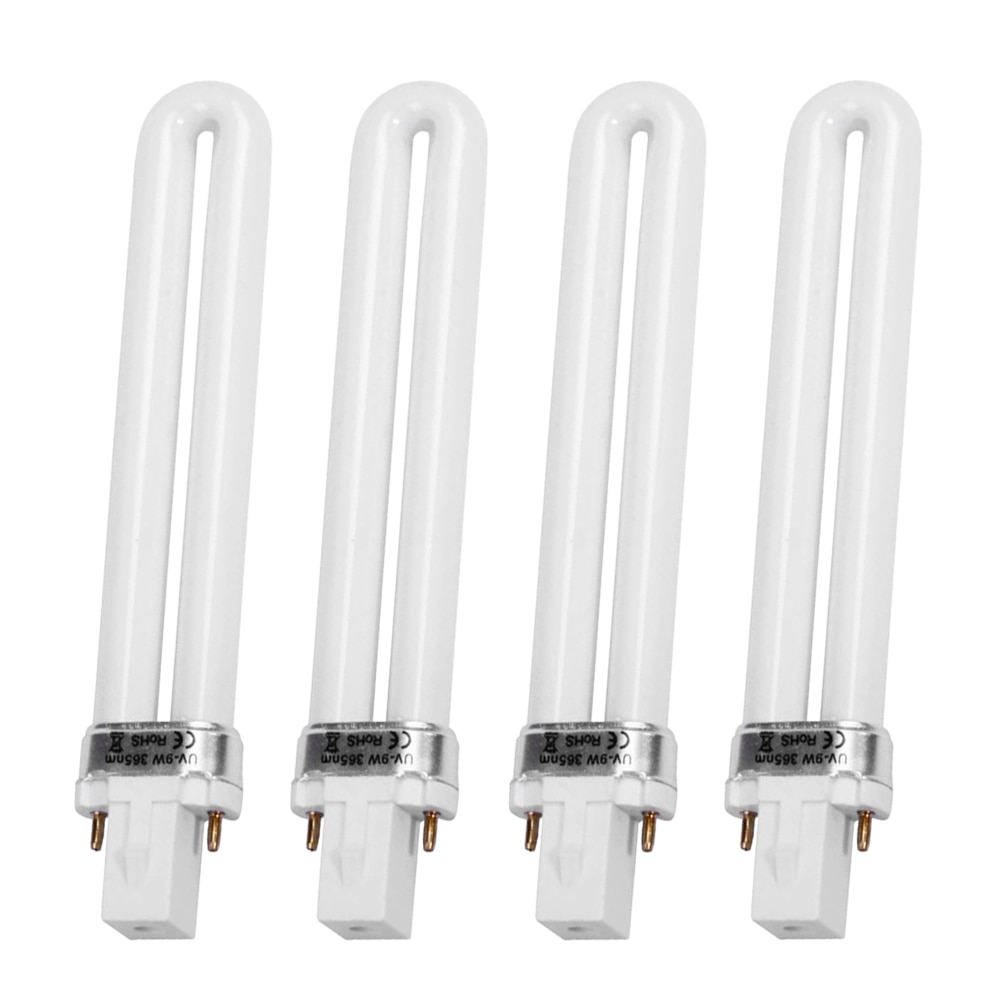 4 stks/set 9 W UV Lamp Licht Voor Nail Dryer Nail Lamp Curing Lamp Vervanging U-vormige Lamp tube Nail Art Supplies Manicure