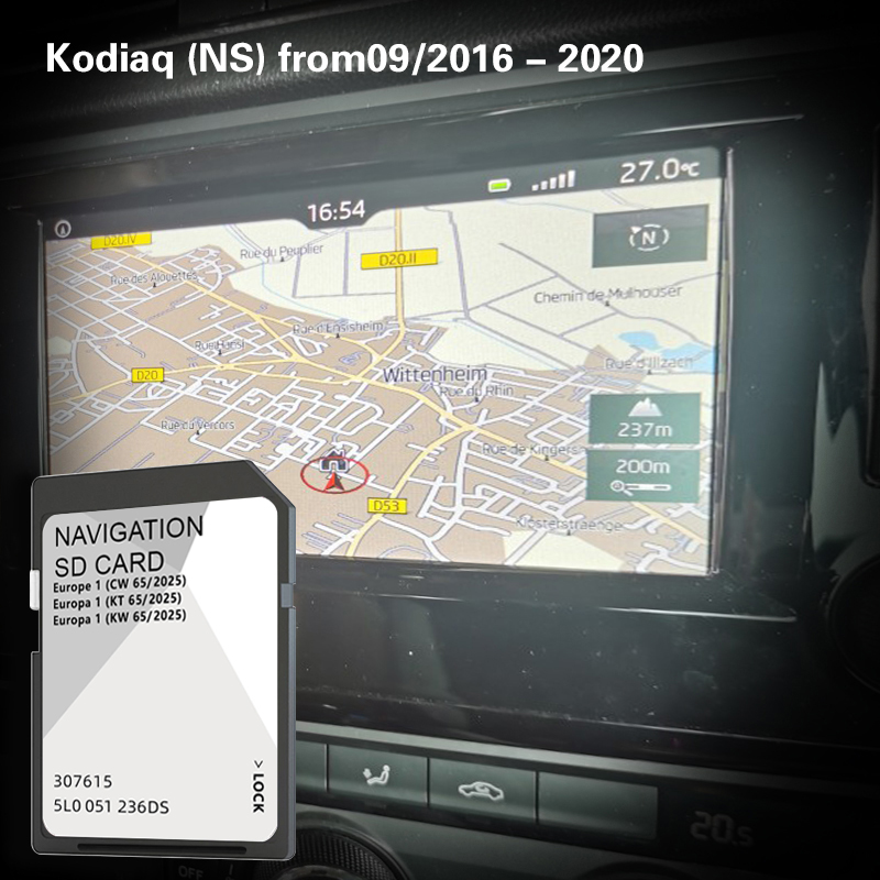 Karta nawigacyjna SD do Skody Karoq 2017 2018 2019 2020 Pokrowiec na mapę samochodu Europa Anglia Rumunia Serbia Hiszpania Szwecja Szwajcaria: green
