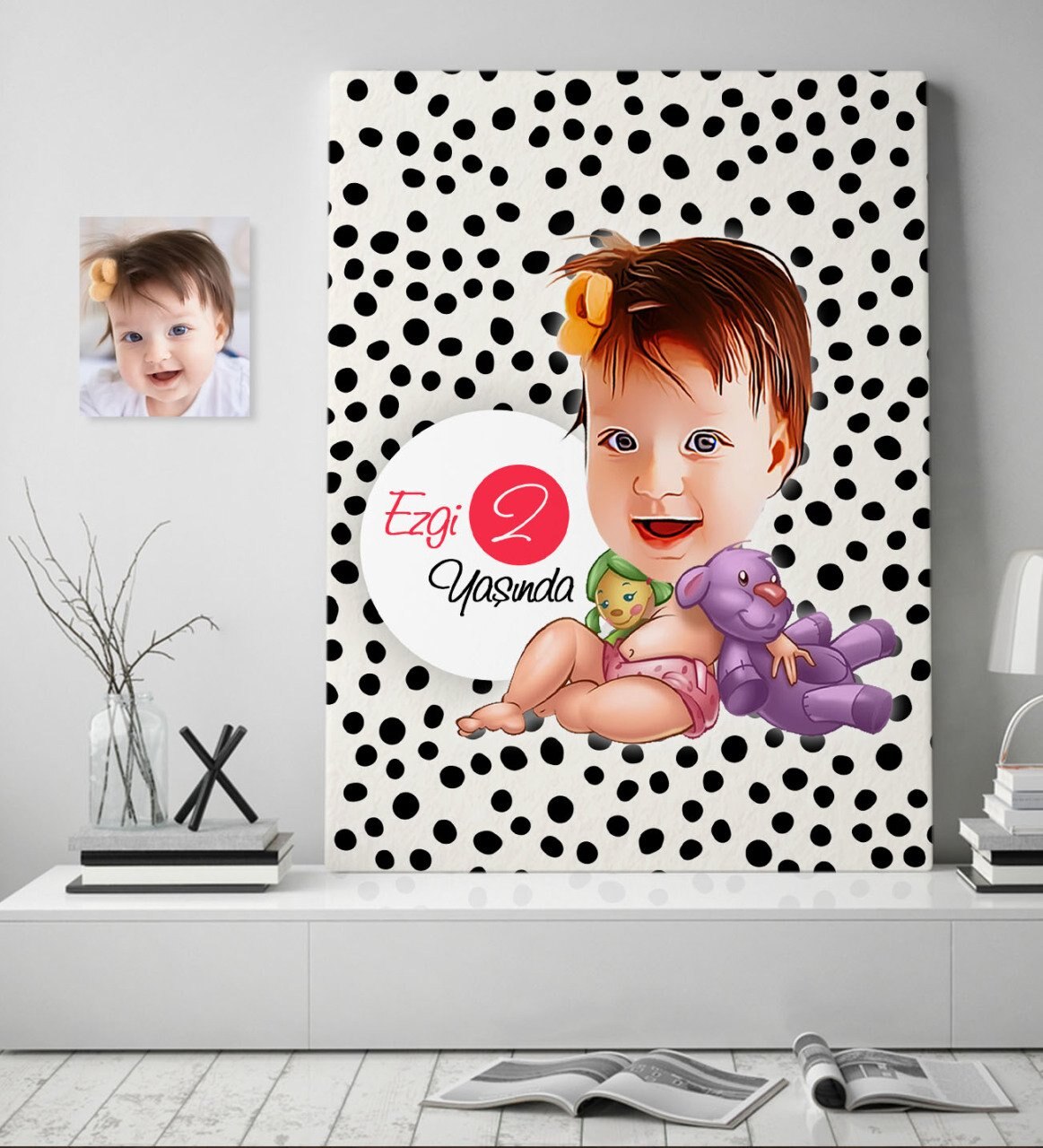 Spersonalizowana karykatura dla dzieci z płótna 70x100cm-2: Default Title