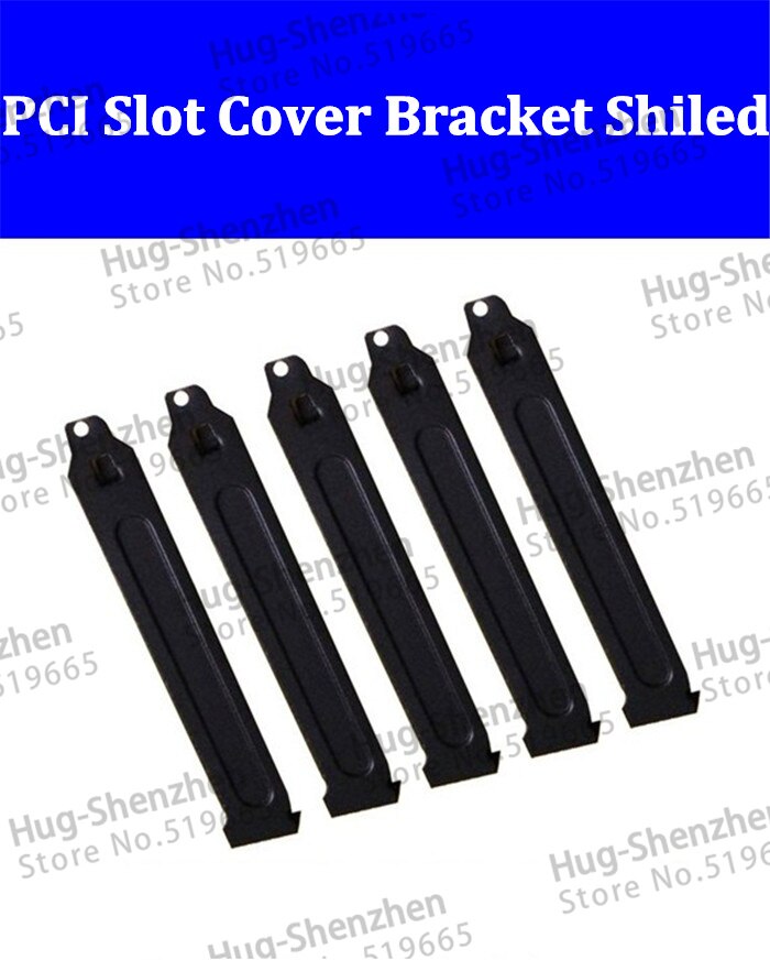 5 stks/partij Zwart stofdicht PCI solt covers beugels shield 12 cm * 1.9 cm met schroef voor desktop