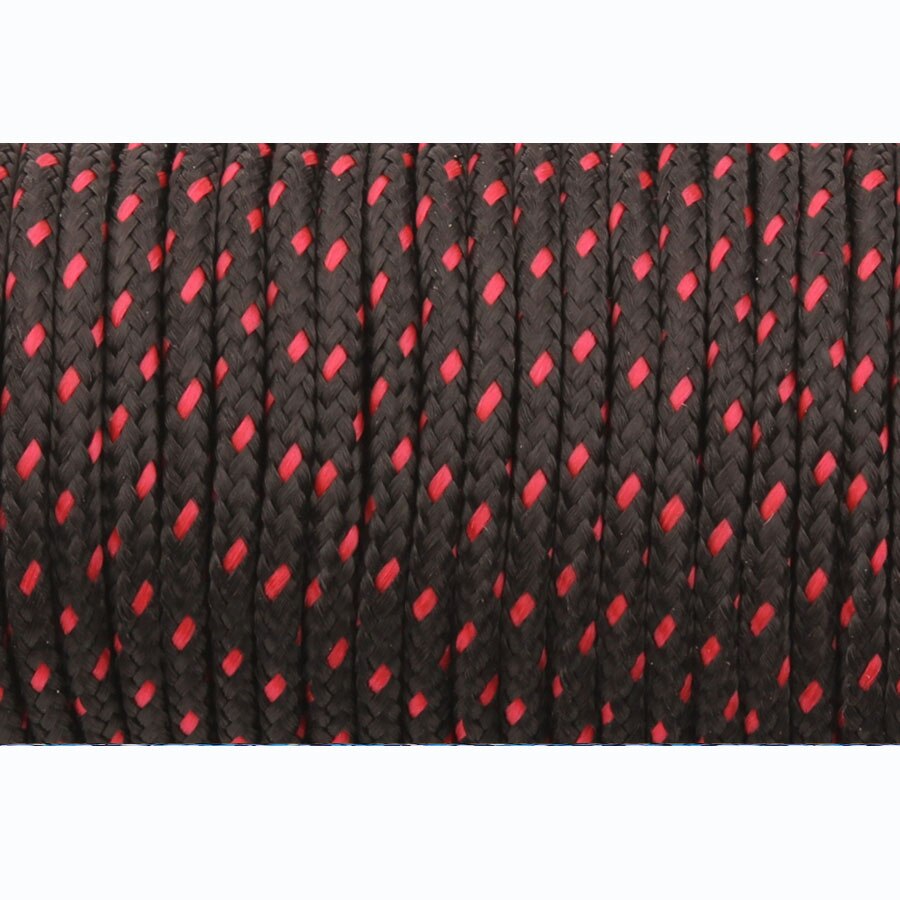 Camping Himmel Paracord 2mm 3 Strang paracord Ader draussen Camping Seil Fallschirm-schnur Schlüsselband Zelt Multifunktions Corda: Schwarz und rot / 15Meter