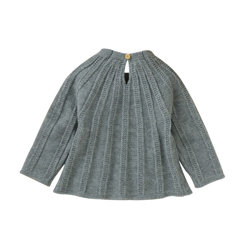 Outono criança menina malha camisola superior e inverno para bebês do sexo feminino infantil quente vestido de malha camisola crianças vestido topos