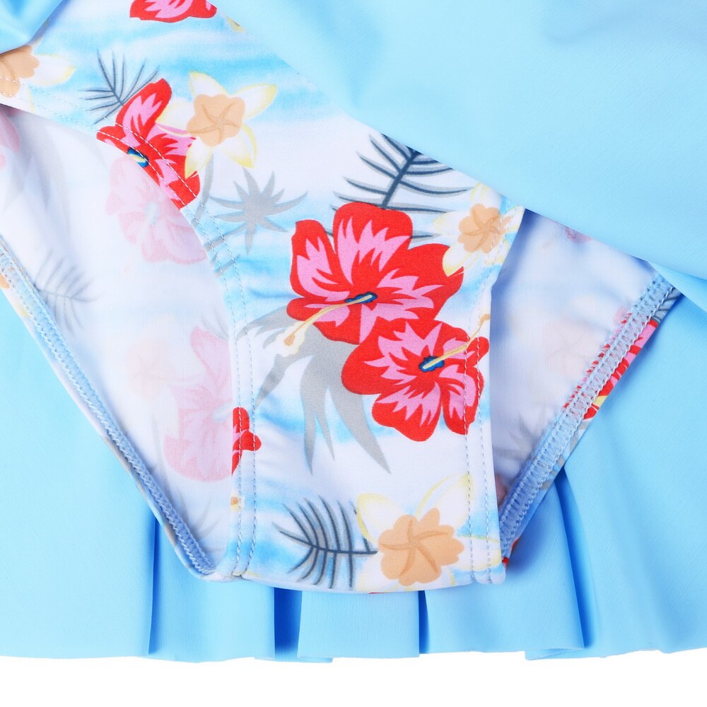 BAOHULU 3-10 Years Girls Swimwear One Piece Print Floral Swimsuit for Kids Toddler UPF50+ Princess Bathing Swimming Dress