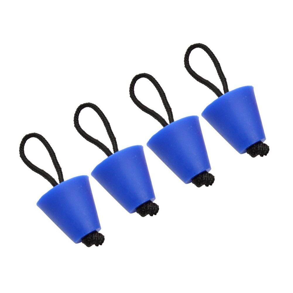 4Pcs Kajak Opblaasbare Boot Kano Afvoer Gaten Siliconen Scupper Pluggen Stopper: Blauw