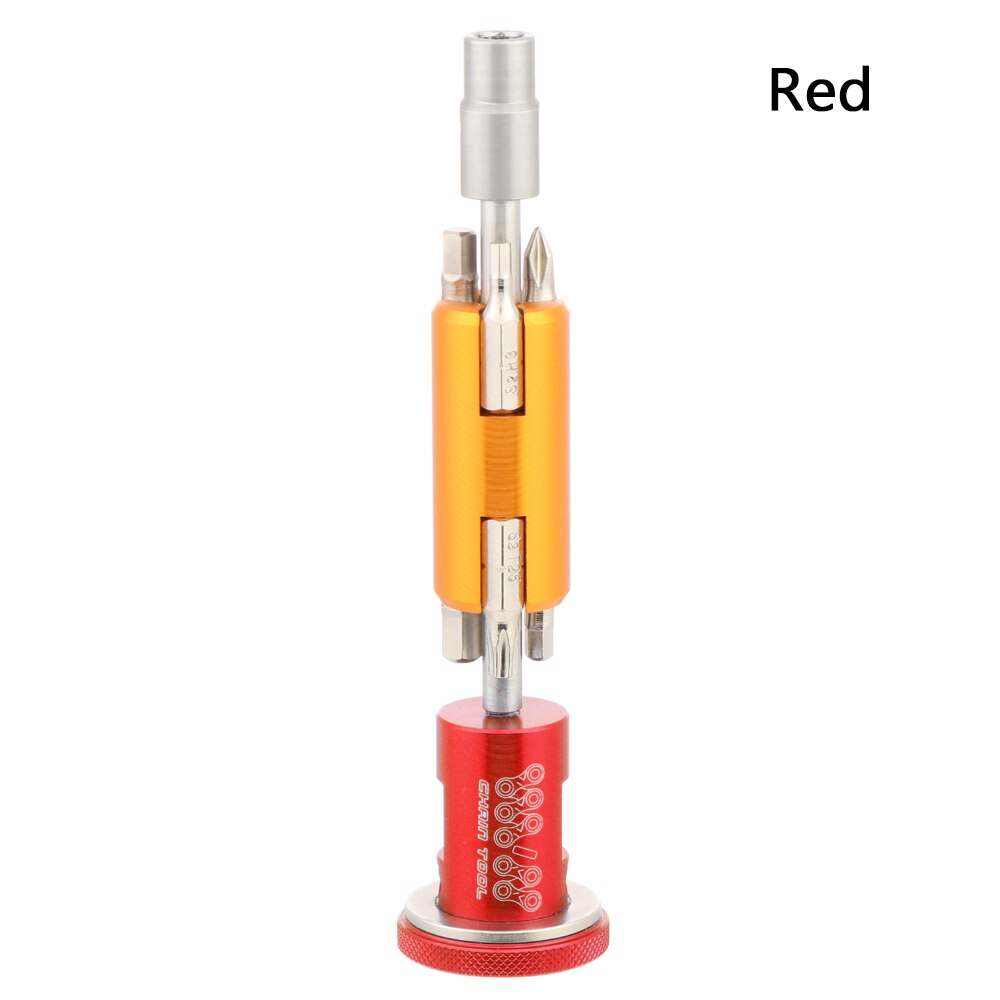 Portable Repair Kits Bike Multitool Mini Tool Set Adjustable Wrench Road and Mountain Bike Tool Kit 3mm 4mm 5mm 6mm T25: Red